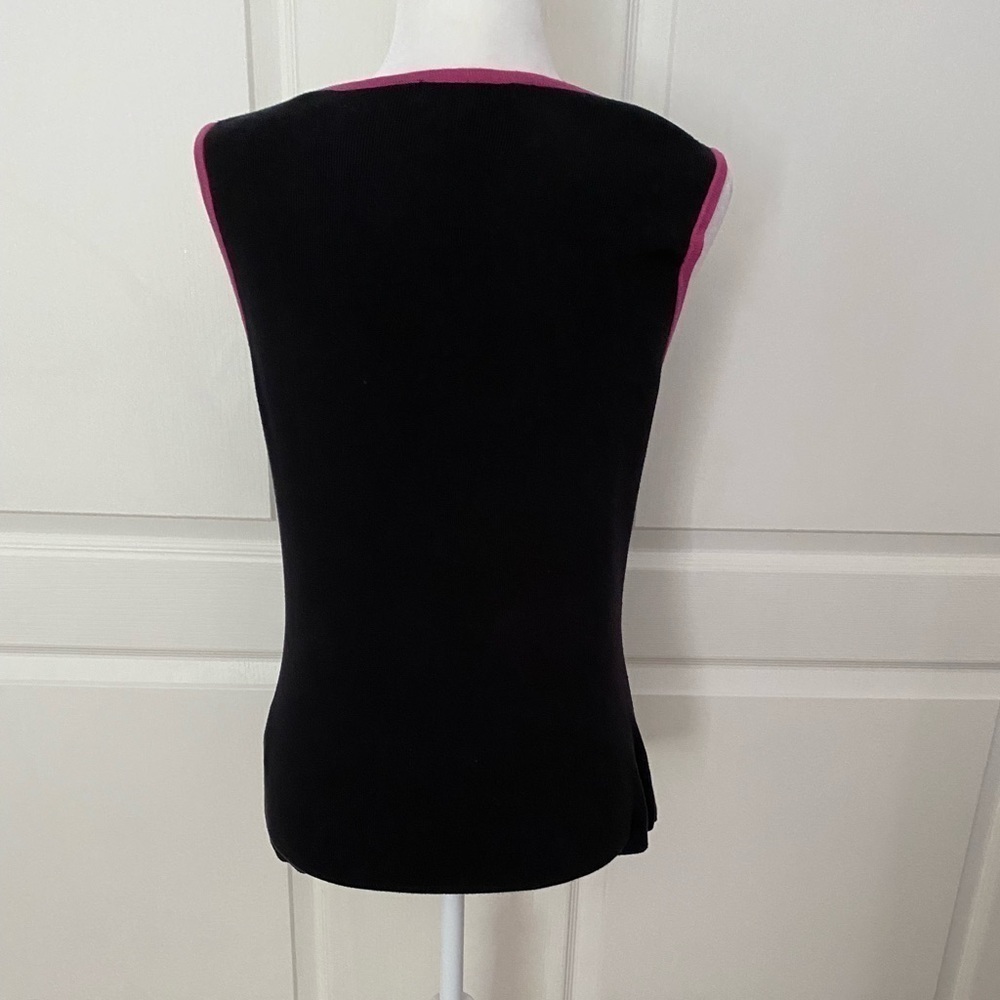 Karen Kane Black Silk Blend Tank Top L | Stretchy Luxe Sleeveless Blouse - Picture 8 of 10